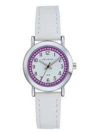 LEIJONA JUNIOR TINY ROCKS WHITE & PURPLE LASTEN RANNEKELLO