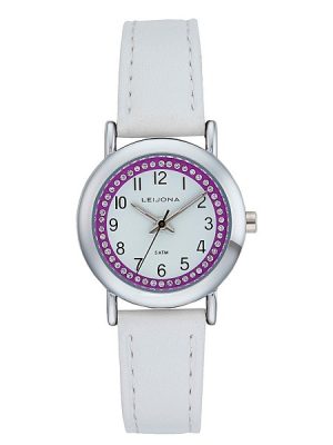 LEIJONA JUNIOR TINY ROCKS WHITE & PURPLE LASTEN RANNEKELLO