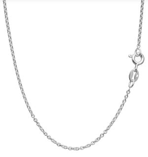 HOPEINEN RIIPUSKETJU, TÄHKÄ, 1MM, 38CM